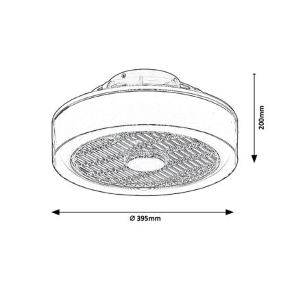 Rabalux -  Plafoniera LED dimmerabile con ventilatore LED/30W/230V + TC 3000-6000K