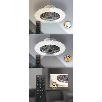 Rabalux - Plafoniera LED dimmerabile con ventilatore LED/30W/230V + TC 3000-6500K