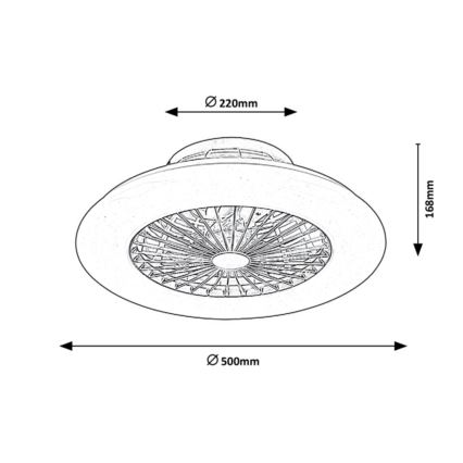 Rabalux - Plafoniera LED dimmerabile con ventilatore LED/30W/230V + TC 3000-6500K