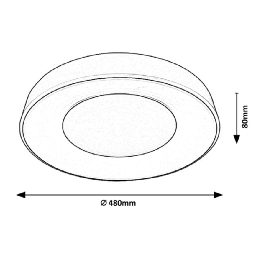 Rabalux - Plafoniera LED dimmerabile LED/38W/230V 3000-6500K bianco + telecomando diametro 48 cm