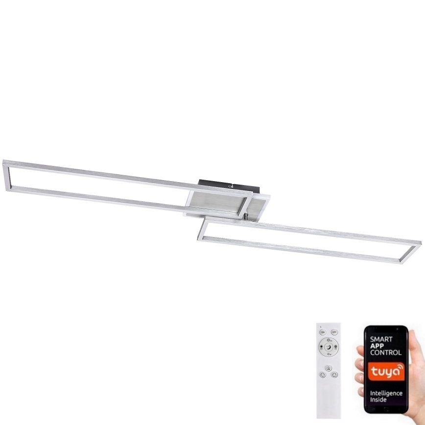 Rabalux - Plafoniera LED dimmerabile LED/40W/230V 2700-6500K Wi-Fi Tuya cromo opaco + telecomando 25x110 cm