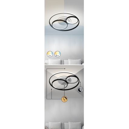 Rabalux - Plafoniera LED dimmerabile LED/50W/230V 3000-6000K diametro 53 cm + telecomando