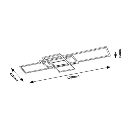 Rabalux - Plafoniera LED dimmerabile LED/54W/230V 3000-6500K + telecomando