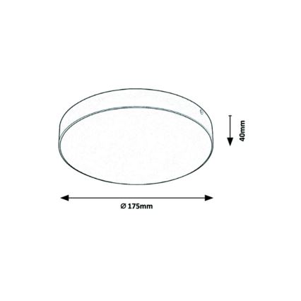 Rabalux - Plafoniera LED LED/18W/230V 3000-6000K IP44 nero