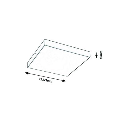 Rabalux - Plafoniera LED LED/18W/230V 3000-6000K IP44 nero