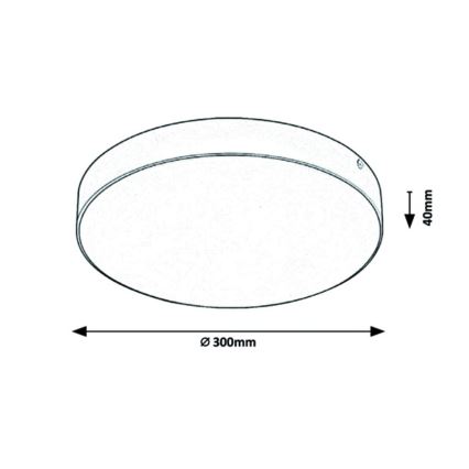 Rabalux - Plafoniera LED LED/24W/230V 3000-6000K IP44 bianca