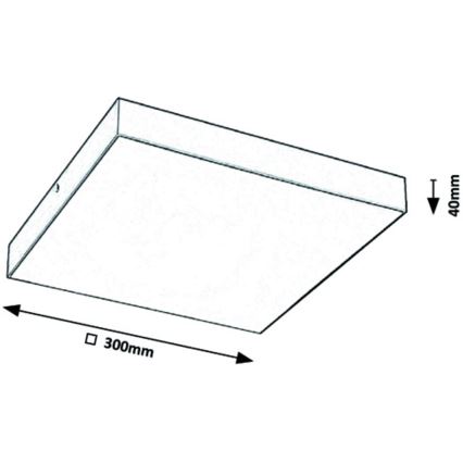 Rabalux - Plafoniera LED LED/24W/230V 3000-6000K IP44 nera