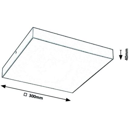 Rabalux - Plafoniera LED LED/24W/230V 3000-6000K IP44 nero