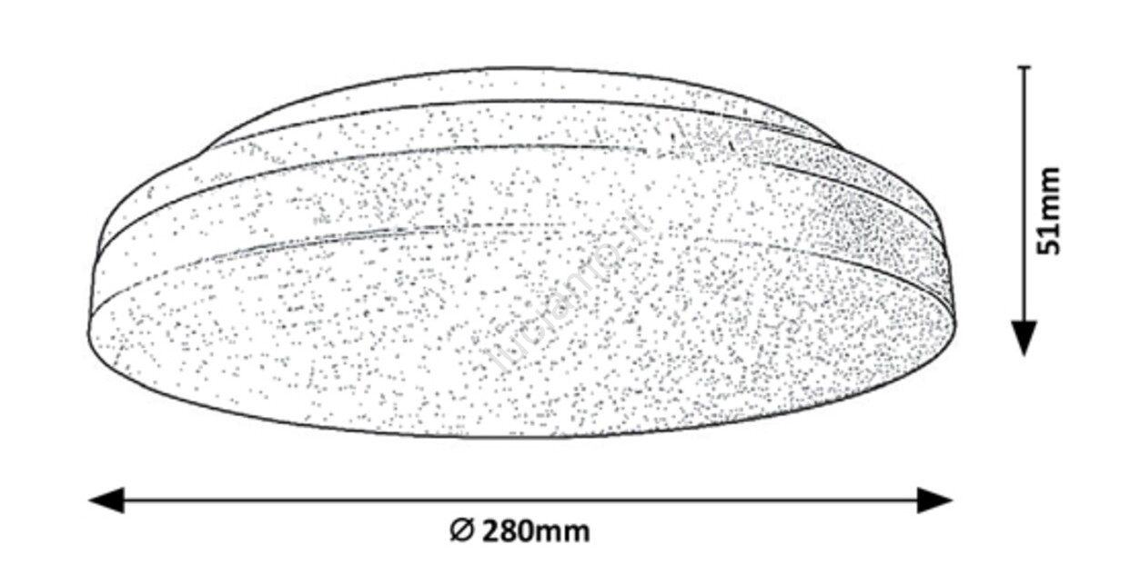 Plafoniera Stagna Velamp 2Tubi 22W 4000K IP65