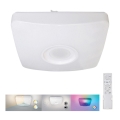 Rabalux - Plafoniera LED RGB dimmerabile con altoparlante LED/18W/230V 3000-6000K Bluetooth + telecomando 36,5x36,5 cm