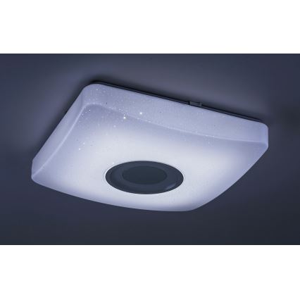 Rabalux - Plafoniera LED RGB dimmerabile con altoparlante LED/18W/230V 3000-6000K Bluetooth + telecomando 36,5x36,5 cm