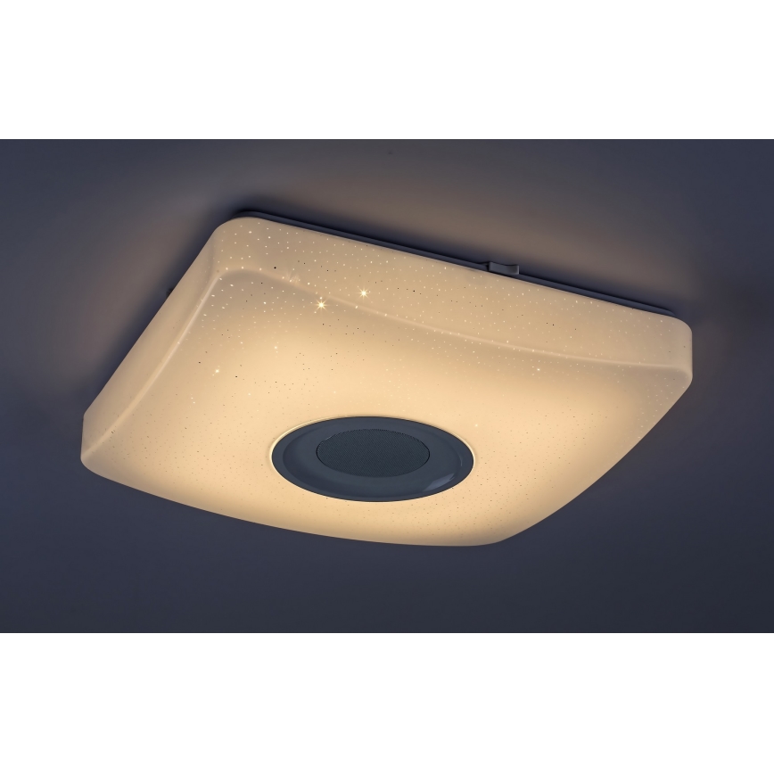 Rabalux - Plafoniera LED RGB dimmerabile con altoparlante LED/18W/230V 3000-6000K Bluetooth + telecomando 36,5x36,5 cm