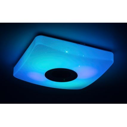 Rabalux - Plafoniera LED RGB dimmerabile con altoparlante LED/18W/230V 3000-6000K Bluetooth + telecomando 36,5x36,5 cm