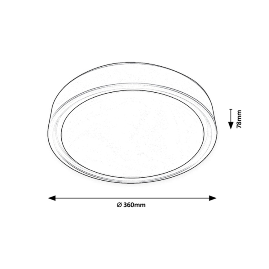 Rabalux - Plafoniera LED RGB dimmerabile con sensore LED/28W/230V 2700-5000K Ø 36 cm + telecomando