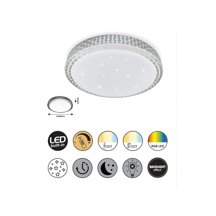 Rabalux - Plafoniera LED RGB dimmerabile LED/40W/230V + TC