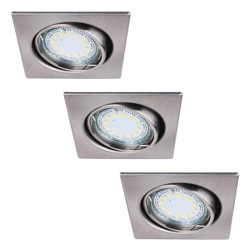 Rabalux - SET 3xLED Lampada da incasso 1xGU10/3W/230V IP40