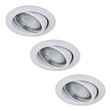 Rabalux - Set da 3 faretti da incasso LED 1x GU10/3W/230V IP40