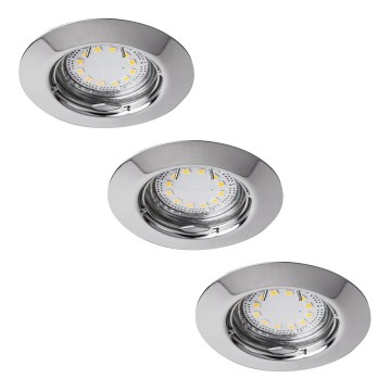 Rabalux - Set di 3 faretti LED da incasso per bagno 1xGU10/3W/230V IP44