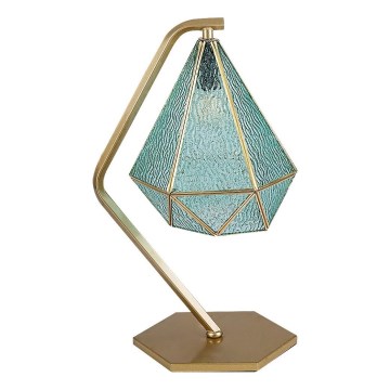 Rabalux - Tiffany vetro colorato lampada da tavolo 1xE14/40W/230V oro/blu