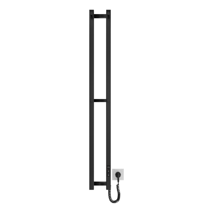 Radiatore da bagno HF SLIM 80W/230V 117x14 cm nero angolare