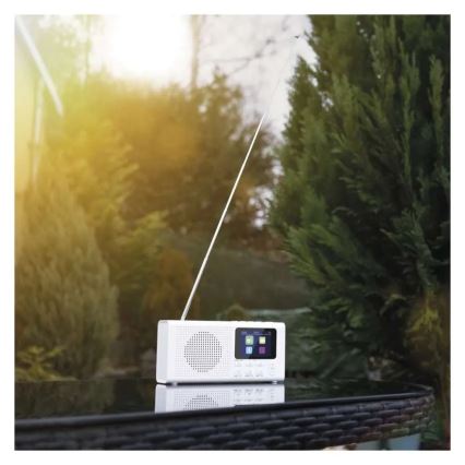 Radio DAB DAB+ FM 3W/5V/4xAA bianco