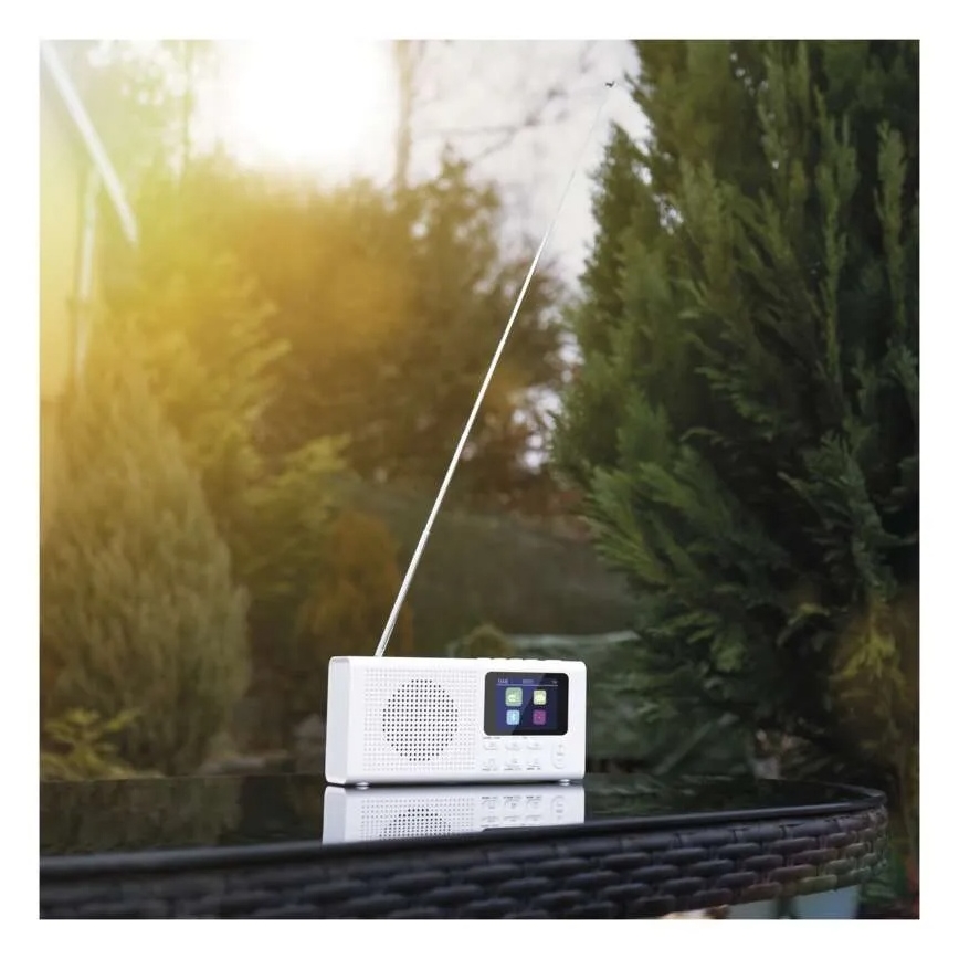 Radio DAB DAB+ FM 3W/5V/4xAA bianco