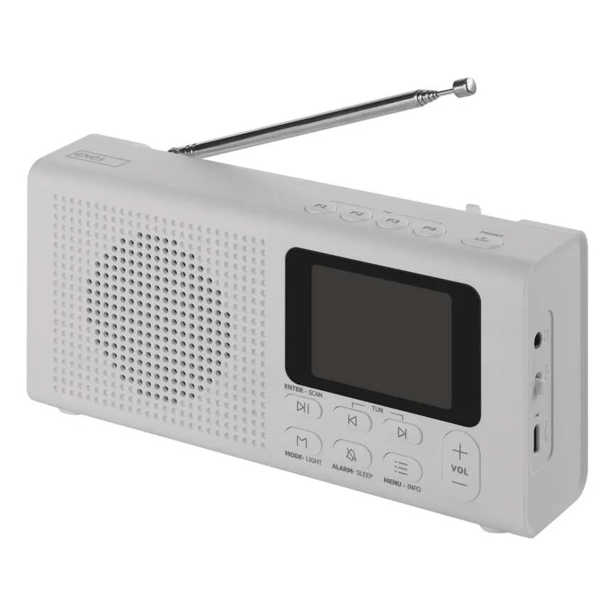 Radio DAB DAB+ FM 3W/5V/4xAA bianco