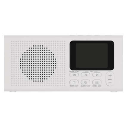 Radio DAB DAB+ FM 3W/5V/4xAA bianco