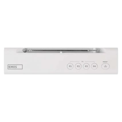 Radio DAB DAB+ FM 3W/5V/4xAA bianco