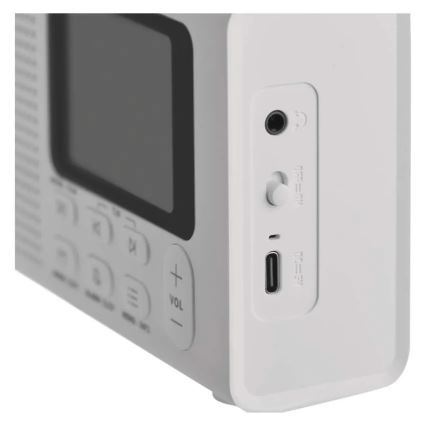 Radio DAB DAB+ FM 3W/5V/4xAA bianco