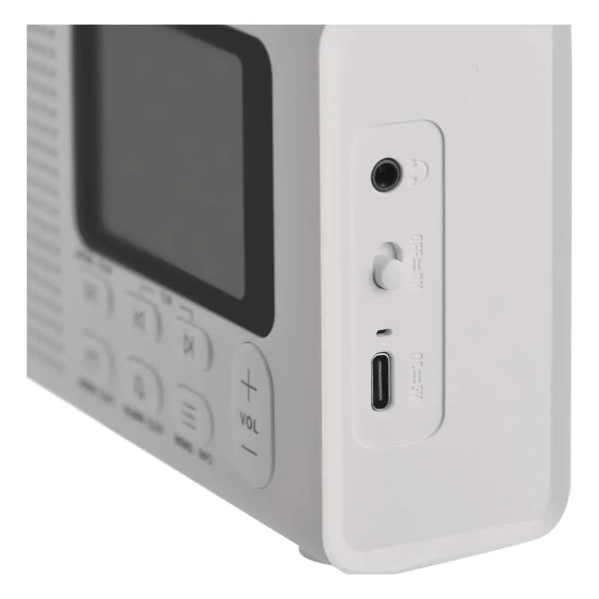 Radio DAB DAB+ FM 3W/5V/4xAA bianco