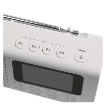 Radio DAB DAB+ FM 3W/5V/4xAA bianco