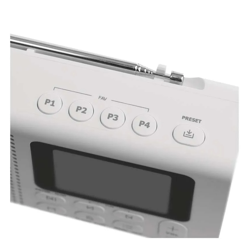 Radio DAB DAB+ FM 3W/5V/4xAA bianco