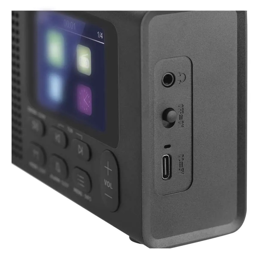 Radio DAB DAB+ FM 3W/5V/4xAA nero