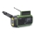 Radio DAB+/FM a manovella con pannello solare integrato e torcia a LED 5V/2500 mAh, verde/nero