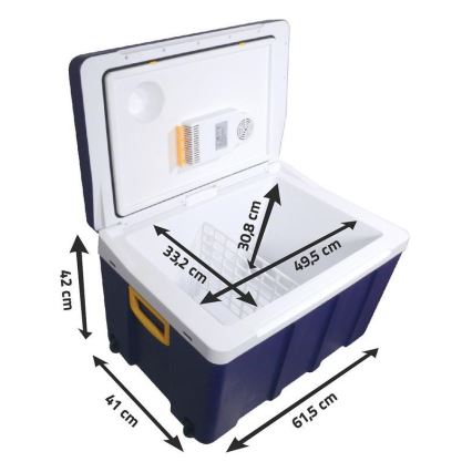 Raffreddatore portatile 60 W/230/12 V 50 l blu/giallo
