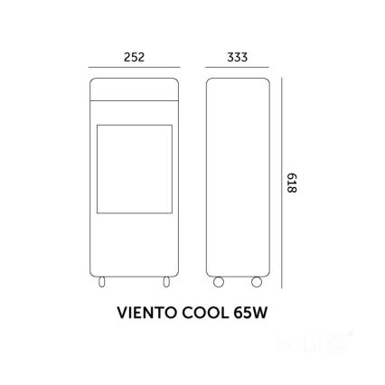 Raffrescatore d'aria portatile VIENTO COOL 65W/230V bianco + telecomando