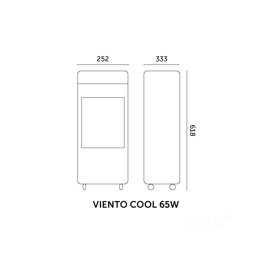Raffrescatore d'aria portatile VIENTO COOL 65W/230V bianco + telecomando