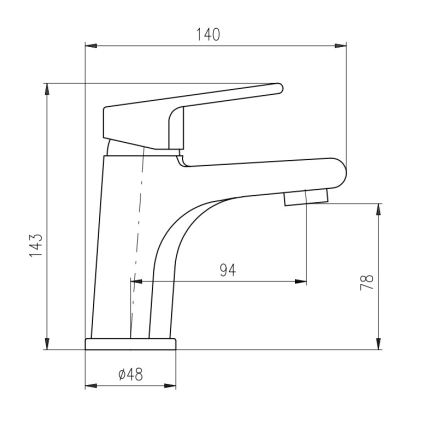 RAV Slezák CO126.0CMATZ - Miscelatore per lavabo COLORADO 14,3 cm nero/oro