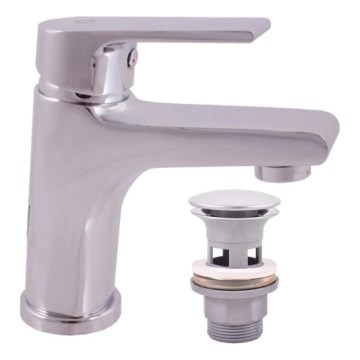 RAV Slezák CO127.0 - Miscelatore per lavabo + piletta COLORADO 14,3 cm cromo lucido