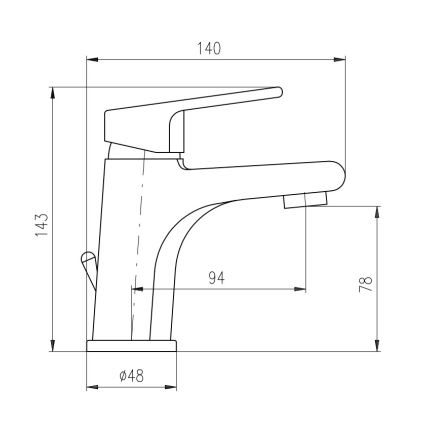 RAV Slezák CO127.0 - Miscelatore per lavabo + piletta COLORADO 14,3 cm cromo lucido