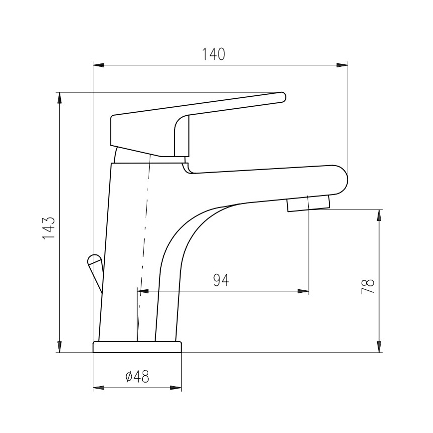 RAV Slezák CO127.0 - Miscelatore per lavabo + piletta COLORADO 14,3 cm cromo lucido