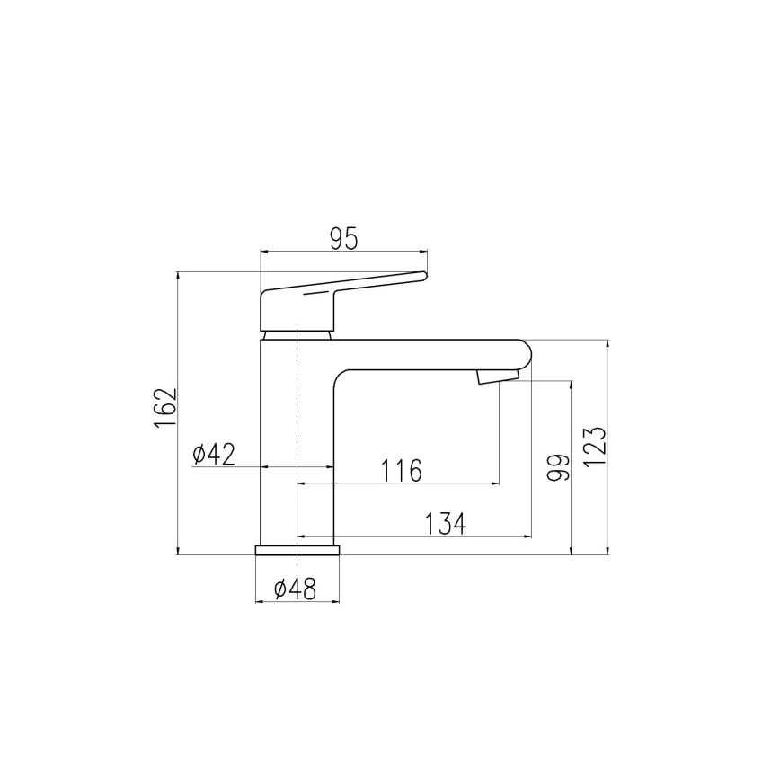 RAV Slezák CO128.0 - Miscelatore per lavabo COLORADO 16,2 cm, cromo lucido