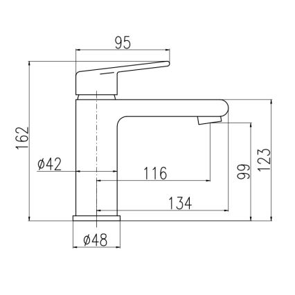 RAV Slezák CO128.0Z - Miscelatore per lavabo COLORADO 16,2 cm, finitura oro lucido