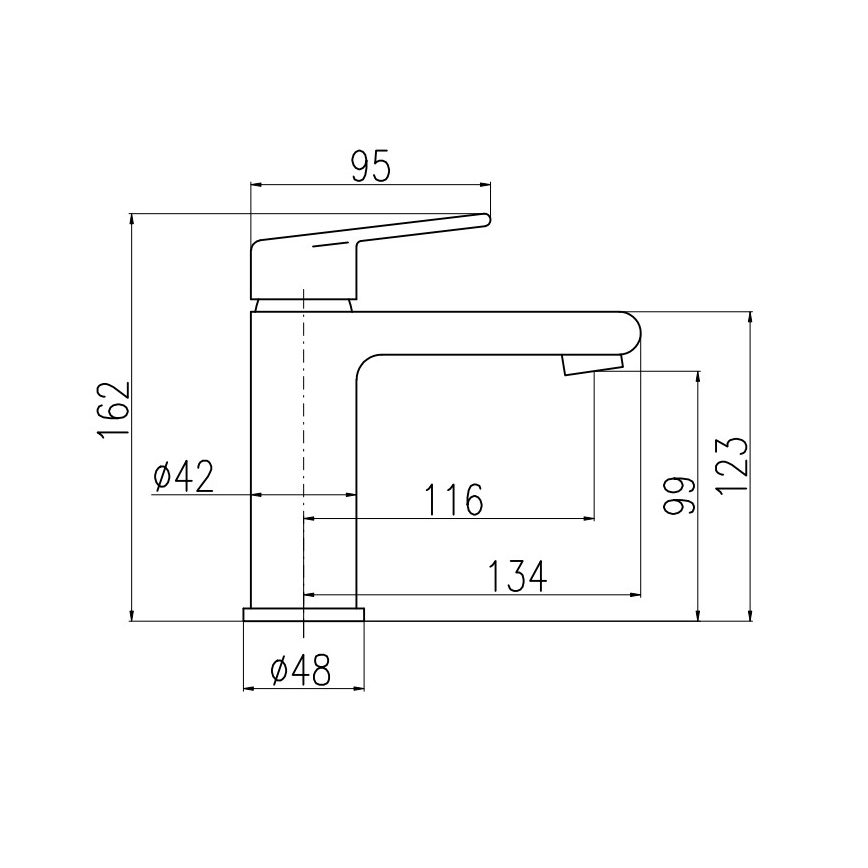 RAV Slezák CO128.0Z - Miscelatore per lavabo COLORADO 16,2 cm, finitura oro lucido