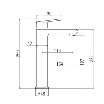 RAV Slezák CO130.0CMATZ - Miscelatore per lavabo COLORADO 26 cm nero/oro