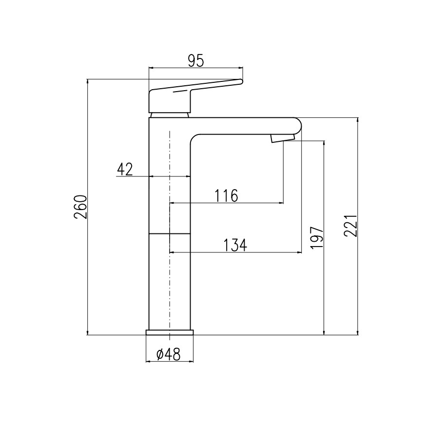 RAV Slezák CO130.0Z - Miscelatore per lavabo COLORADO 26 cm, oro lucido