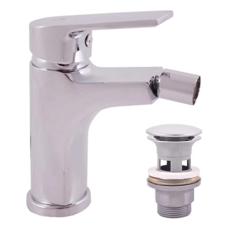 RAV Slezák CO145.0 - Miscelatore per bidet con piletta COLORADO 14,3 cm cromo lucido