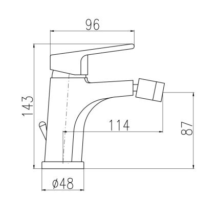 RAV Slezák CO145.0 - Miscelatore per bidet con piletta COLORADO 14,3 cm cromo lucido