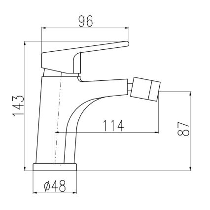 RAV Slezák CO145.0KCMATZ - Miscelatore monocomando per bidet + piletta COLORADO 14,3 cm nero/oro